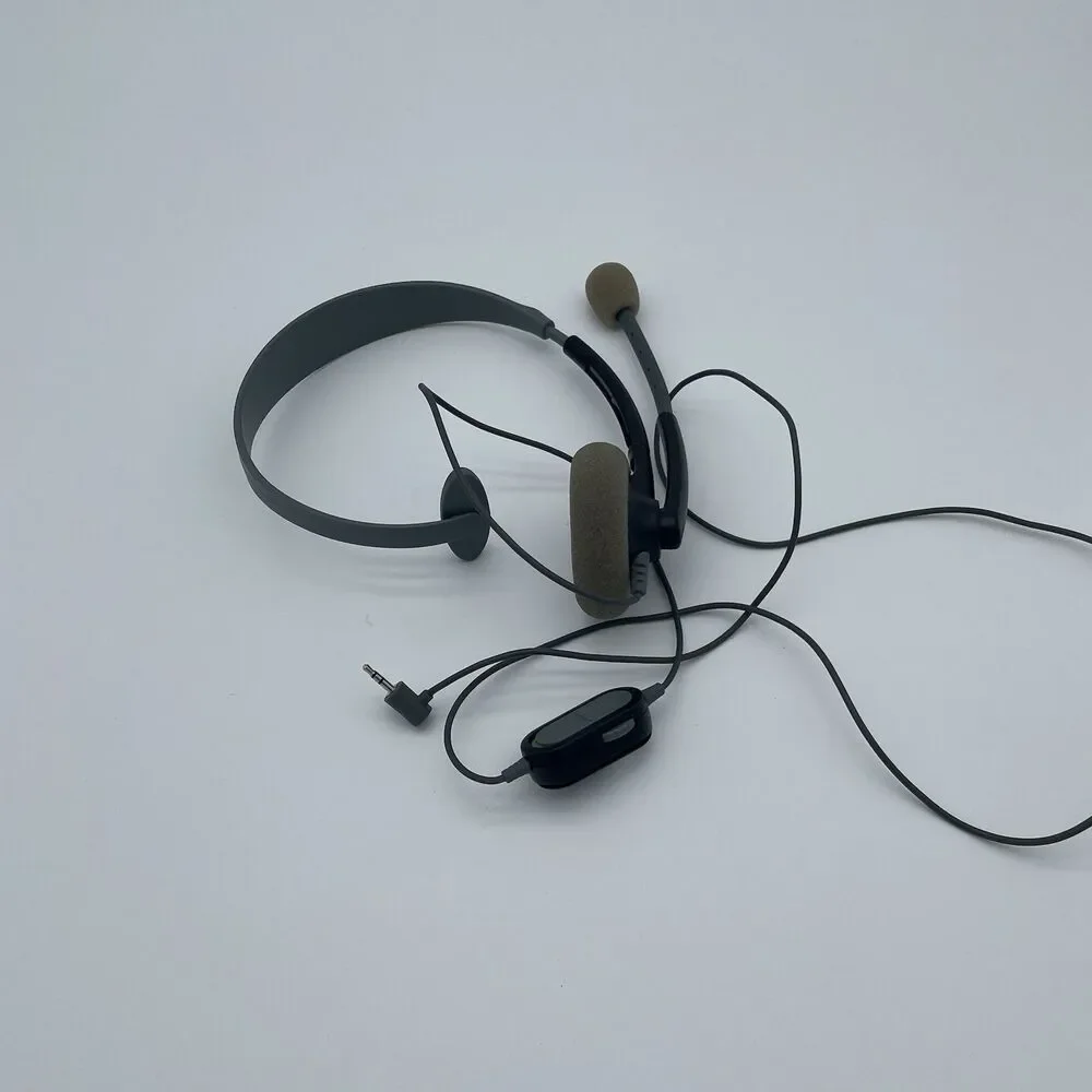GENUINE MICROSOFT XBOX 360 - Wired Headset W/ Boom Mic OEM Official Black